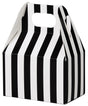 Black & White Stripes - Mini Gable Box - 4 x 2-1/2 x 2-1/2"