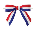 American Stripe - American Stripe Bow with Twist Tie - 3-1/2" Width Bow - 6" Clear Twist Tie