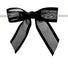 Black - Ballet Bow with Twist Tie - 3-1/2" Width Bow - 4" Clear Twist Tie