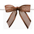 Brown - Ballet Bow with Twist Tie - 3-1/2" Width Bow - 4" Clear Twist Tie