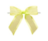 Lemon Yellow - Ballet Bow with Twist Tie - 3-1/2" Width Bow - 4" Clear Twist Tie