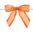 Orange - Ballet Bow with Twist Tie - 3-1/2" Width Bow - 4" Clear Twist Tie