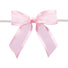 Pink - Ballet Bow with Twist Tie - 3-1/2" Width Bow - 4" Clear Twist Tie