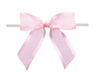 Light Pink - Ballet Bow with Twist Tie - 3-1/2" Width Bow - 4" Clear Twist Tie
