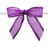 Purple - Ballet Bow with Twist Tie - 3-1/2" Width Bow - 4" Clear Twist Tie