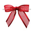 Red - Ballet Bow with Twist Tie - 3-1/2" Width Bow - 4" Clear Twist Tie