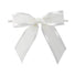 White - Ballet Bow with Twist Tie - 3-1/2" Width Bow - 4" Clear Twist Tie