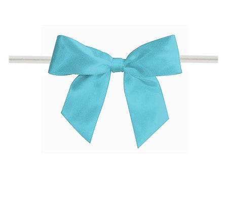 Blue - Bow with Twist Tie - 3-1/2" Width Bow - 4" Twist Tie