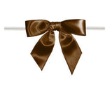 Brown - Bow with Twist Tie - 3-1/2" Width Bow - 4" Twist Tie