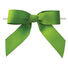 Apple Green - Grosgrain Bow with Twist Tie - 3-1/2" Width Bow - 4" Clear Twist Tie