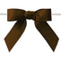 Brown - Grosgrain Bow with Twist Tie - 3-1/2" Width Bow - 4" Clear Twist Tie