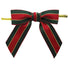 Xmas Stripe - Christmas Bow with Twist Tie - 3-1/2" Width Bow - 6" Gold Twist Tie
