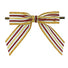 Gold TT - Grosgrain Bow with Twist Tie - 3-1/2" Width Bow - 6" Gold Twist Tie