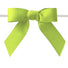 Kiwi Green - Grosgrain Bow with Twist Tie - 3-1/2" Width Bow - 4" Clear Twist Tie
