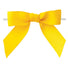 Yellow Maize - Grosgrain Bow with Twist Tie - 3-1/2" Width Bow - 4" Clear Twist Tie