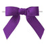 Purple - Grosgrain Bow with Twist Tie - 3-1/2" Width Bow - 4" Clear Twist Tie