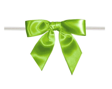 Kiwi - Bow with Twist Tie - 3-1/2" Width Bow - 4" Twist Tie