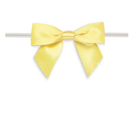 Lemon - Bow with Twist Tie - 3-1/2" Width Bow - 4" Twist Tie