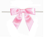 Pink - Bow with Twist Tie - 3-1/2" Width Bow - 4" Twist Tie