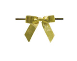 Metallic Gold - Bow with Twist Tie - 3-1/2" Width Bow - 4" Twist Tie