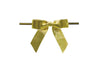Metallic Gold - Bow with Twist Tie - 3-1/2" Width Bow - 4" Twist Tie