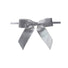 Metallic Silver - Bow with Twist Tie - 3-1/2" Width Bow - 4" Twist Tie