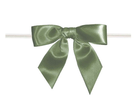 Moss - Bow with Twist Tie - 3-1/2" Width Bow - 4" Twist Tie