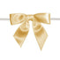 Old Gold - Bow with Twist Tie - 3-1/2" Width Bow - 4" Twist Tie