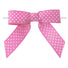 Pink Polka Dot - Polka Dot Bow with Twist Tie - 3-1/2" Width Bow - 4" Clear Twist Tie