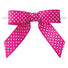 Shocking Pink Polka Dot - Polka Dot Bow with Twist Tie - 3-1/2" Width Bow - 4" Clear Twist Tie