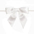 White - Bow with Twist Tie - 3-1/2" Width Bow - 4" Twist Tie