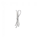 Metallic Silver - Pre Tied Stretch Loop - 6" Loop (13" untied)