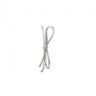 Metallic Silver - Pre Tied Stretch Loop - 6" Loop (13" untied)