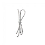 Metallic Silver - Pre Tied Stretch Loop - 10" Loop (18" untied)