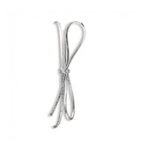 Metallic Silver - Pre Tied Stretch Loop - 16" Loop (25" untied)