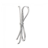 Metallic Silver - Pre Tied Stretch Loop - 19" Loop (28" untied)