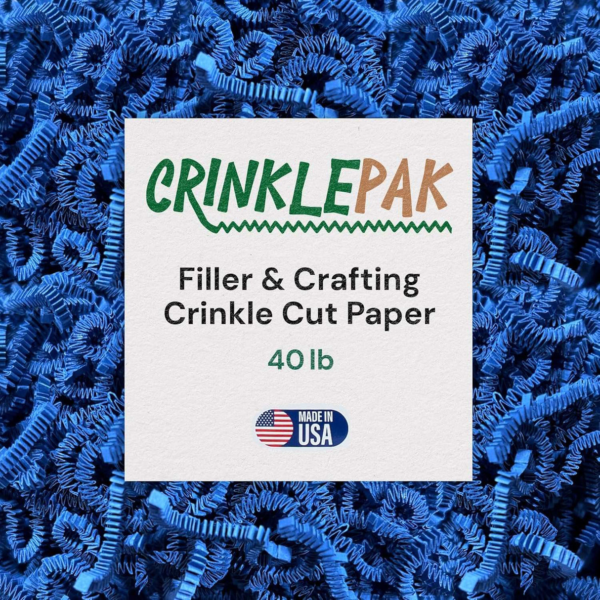 Crinkle Paper 40 LB Blue