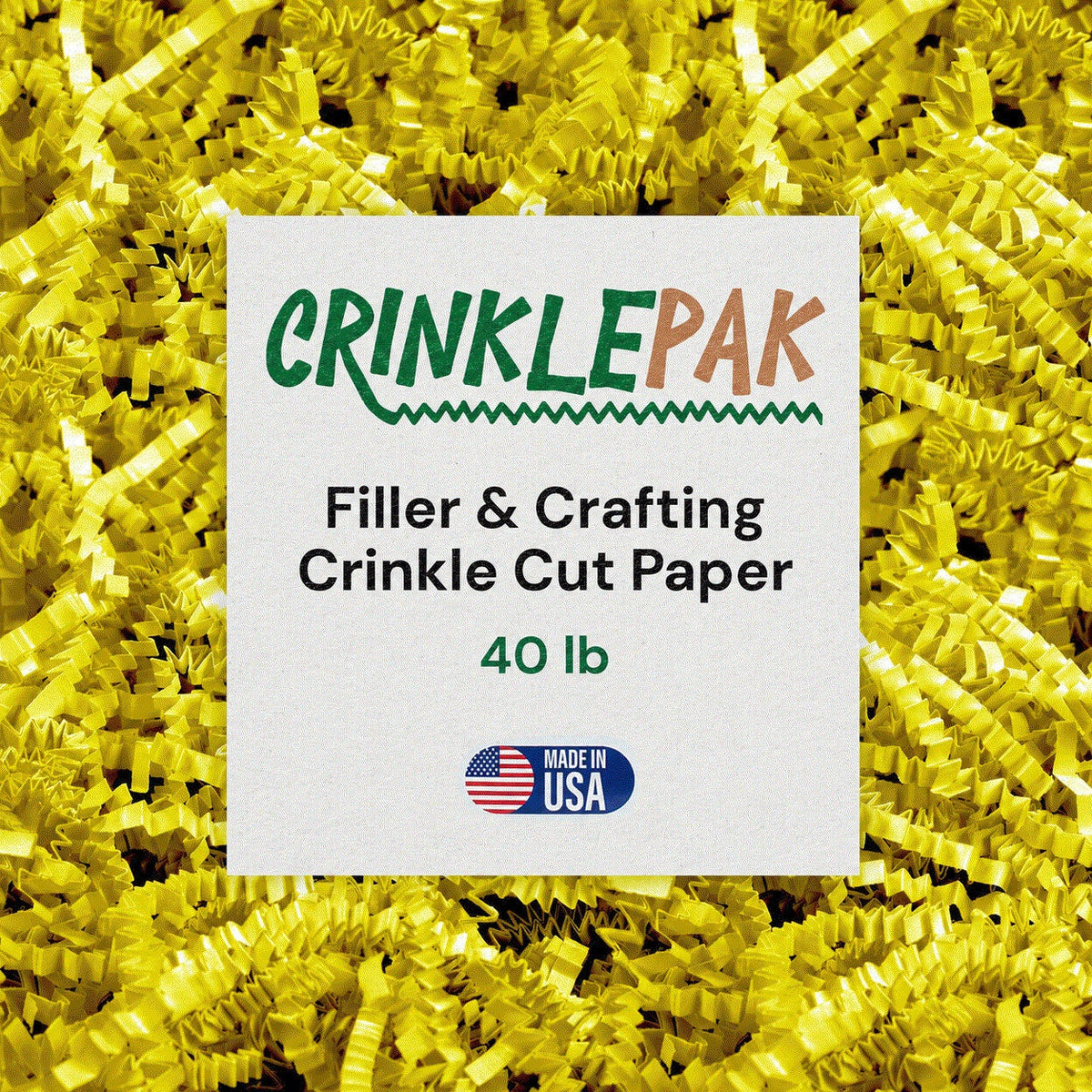40 LB Yellow Crinkle Paper