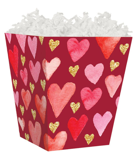 Sparkling Hearts - Sweet Treat Boxes - 4 x 4 x 4-1/2"