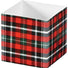 Christmas Plaid - Square Party Favor Gift Box - 3-3/4 x 3-3/4 x 3-3/4"