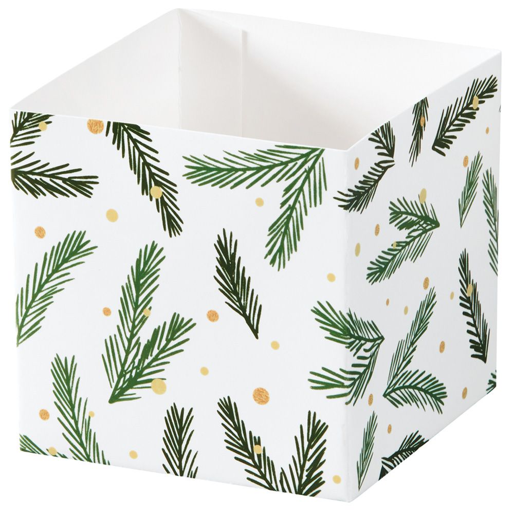 Holly Jolly Christmas - Square Party Favor Gift Box - 3-3/4 x 3-3/4 x 3-3/4"