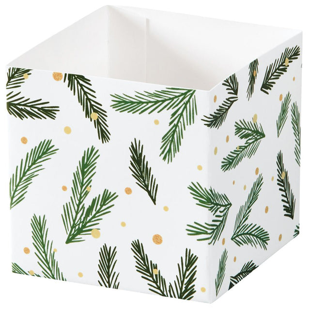 Holly Jolly Christmas - Square Party Favor Gift Box - 3-3/4 x 3-3/4 x 3-3/4"