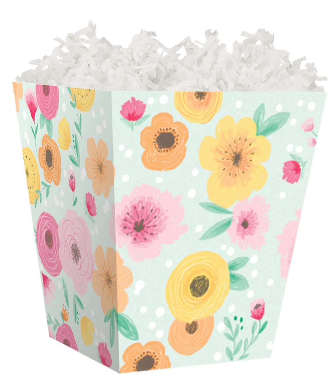 Floral Mint - Sweet Treat Boxes - 4 x 4 x 4-1/2"