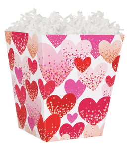 Confetti Hearts - Sweet Treat Boxes - 4 x 4 x 4-1/2"