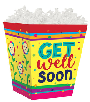 Get Well Flowers - Sweet Treat Boxes - 4 x 4 x 4-1/2"