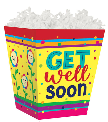 Get Well Flowers - Sweet Treat Boxes - 4 x 4 x 4-1/2"