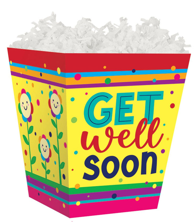 Get Well Flowers - Sweet Treat Boxes - 4 x 4 x 4-1/2"