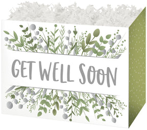 Get Well Greenery - Basket Box - 6-3/4 x 4 x 5"