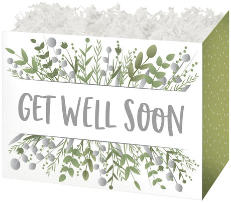 Get Well Greenery - Basket Box - 6-3/4 x 4 x 5"