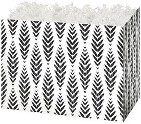 Boho Feathers - Basket Box - 10-1/4 x 6 x 7-1/2"